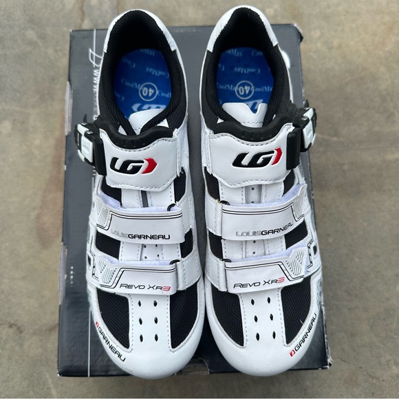 Louis Garneau Revo XR3 Women's Road Cycling Shoes, Black/White Size 40 US Size 9 - Picture 1 of 8